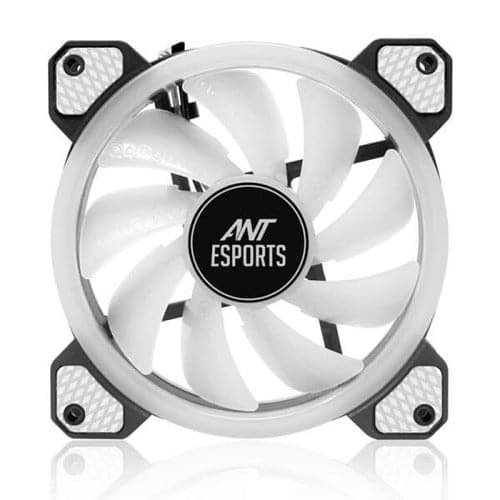 ANT ESPORTS SuperFlow V2 1200RPM 120mm Auto RGB Cabinet Fan (Black) (Single Pack)