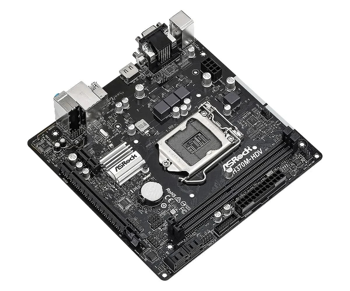 ASRock H370M-HDV LGA1151 Intel H370 DDR4 Micro ATX Motherboard