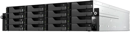 ASUSTOR AS7216RDX 16-Bay NAS | Dual 10GbE + GbE, 16GB DDR5 ECC, Energy-Efficient Rackmount Server