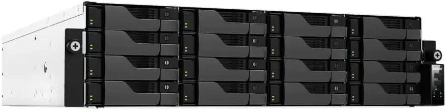 ASUSTOR AS7216RDX 16-Bay NAS | Dual 10GbE + GbE, 16GB DDR5 ECC, Energy-Efficient Rackmount Server