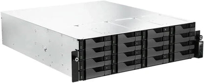 ASUSTOR AS7216RDX 16-Bay NAS | Dual 10GbE + GbE, 16GB DDR5 ECC, Energy-Efficient Rackmount Server