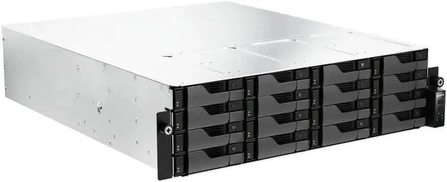 ASUSTOR AS7216RDX 16-Bay NAS | Dual 10GbE + GbE, 16GB DDR5 ECC, Energy-Efficient Rackmount Server