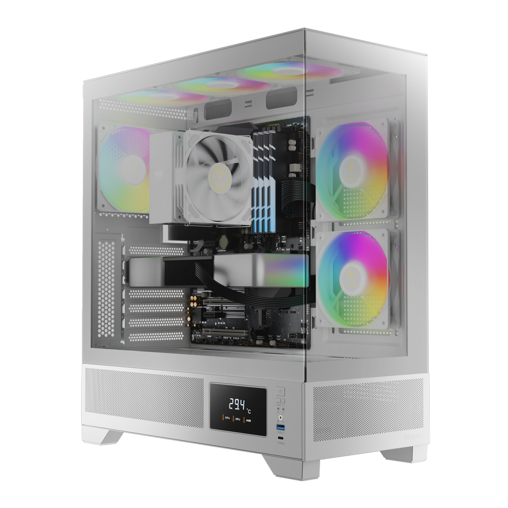 GAMDIAS Atlas M1 ATX Mid Tower ARGB Cabinet ( White )