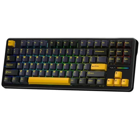AULA F87 75% Mechanical Wireless Gaming Keyboard ( Thunder Black ) ( Graywood Switch )