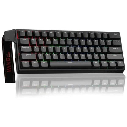 AULA WIN60 HE 60% RGB Mechanical Wired Gaming Keyboard Hall Effect Magnetic Switches For PC/Mac Black Graywood Magnetic Switch WIN60BW