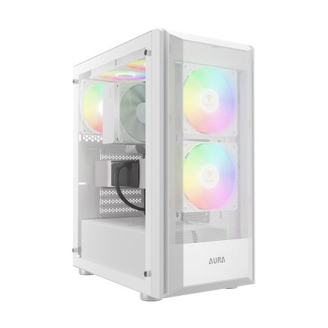 GAMDIAS Aura GC6 ATX Mid Tower ARGB Cabinet ( White )