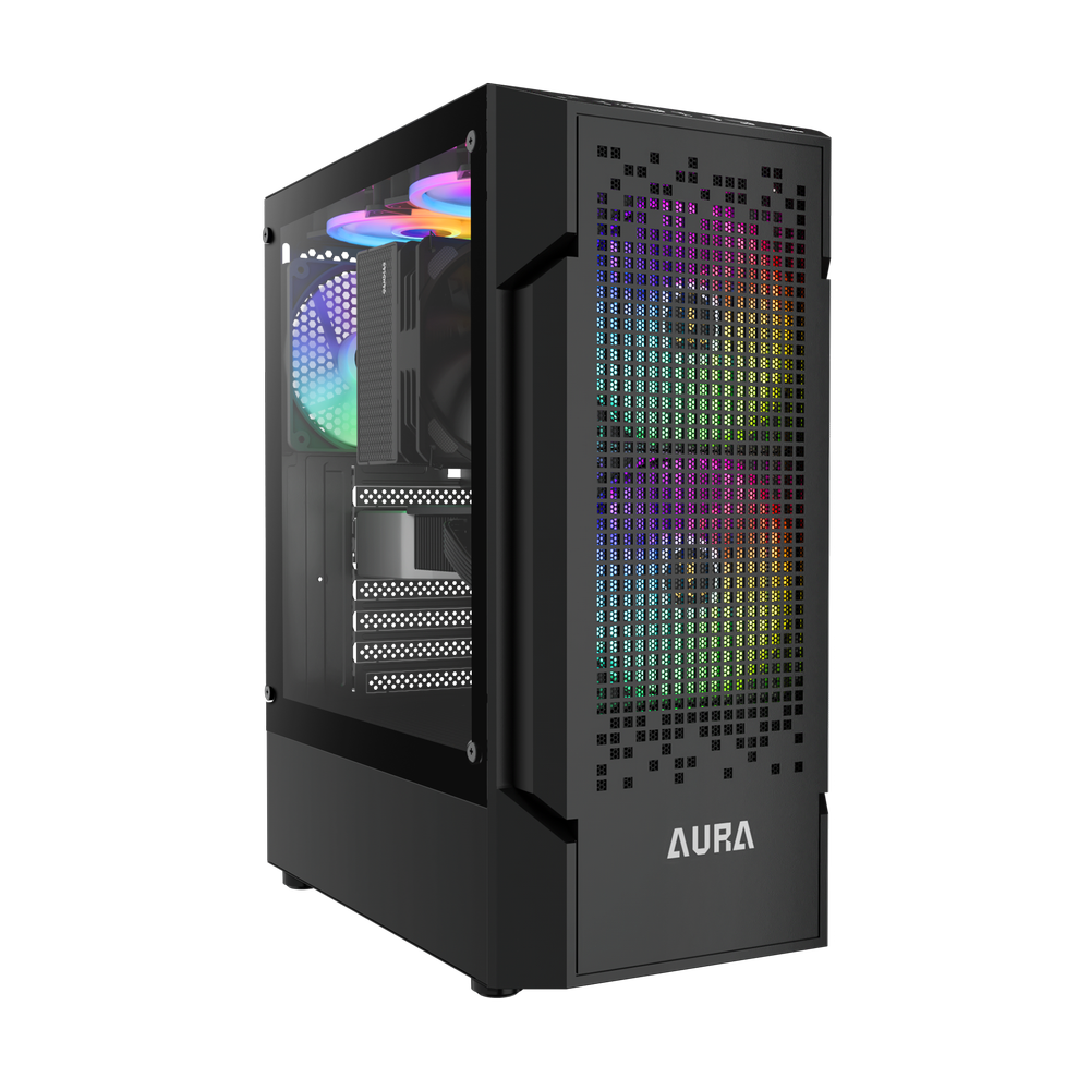 GAMDIAS Aura GC7 ATX Mid Tower ARGB Cabinet ( Black )