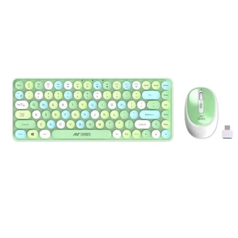 ANT ESPORTS WKM33 Wireless Gaming Keyboard and Mouse Combo ( Apple Green )