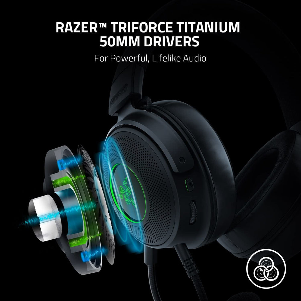 RAZER kraken V3 HyperSense RGB Wired Stereo Gaming Headphone (Black) (PC / PS)