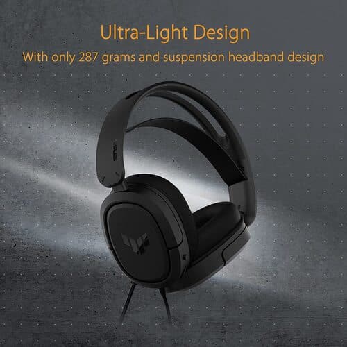 ASUS TUF H1 3.5mm Wired Gaming Headphone ( Black ) ( PC / Playstation / Mobile / Xbox )
