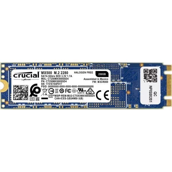 CRUCIAL MX500 250GB M.2 SATA SATA 3 Solid State Drive ( SSD )