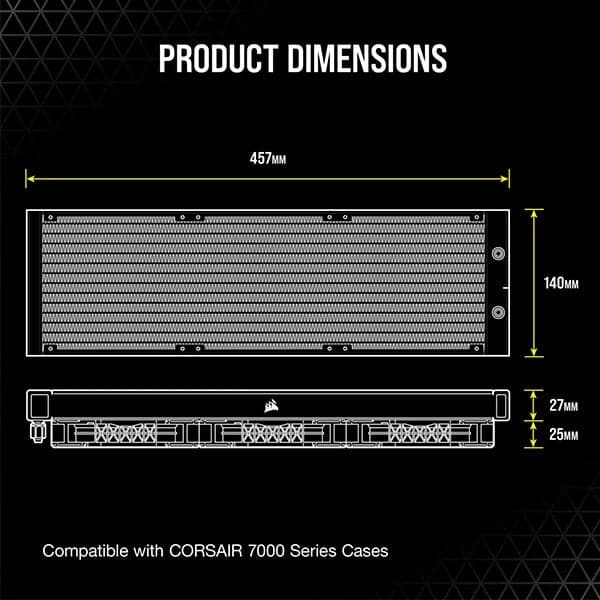 CORSAIR iCUE H170i Elite Capellix 420mm CPU Liquid Cooler (Black)