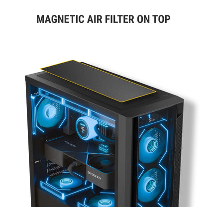 Ant Esports AQUA 360 4F Mid Tower Gaming Cabinet Black