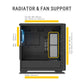 Ant Esports AQUA 360 4F Mid Tower Gaming Cabinet Black