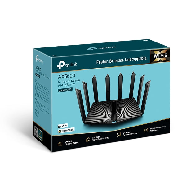 TPLink Archer AX90 AX6600 Tri-Band Gigabit Wi-Fi 6 Router