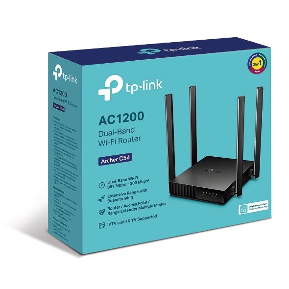 TPLink Archer C54 AC1200 Dual Band Wi-Fi Router