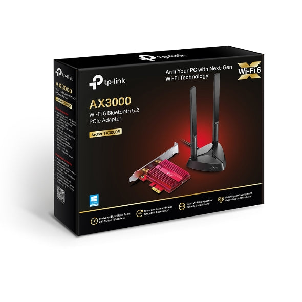 TPLink Archer TX3000 AX3000 Wi-Fi 6 Bluetooth 5.2 PCIe Adapter