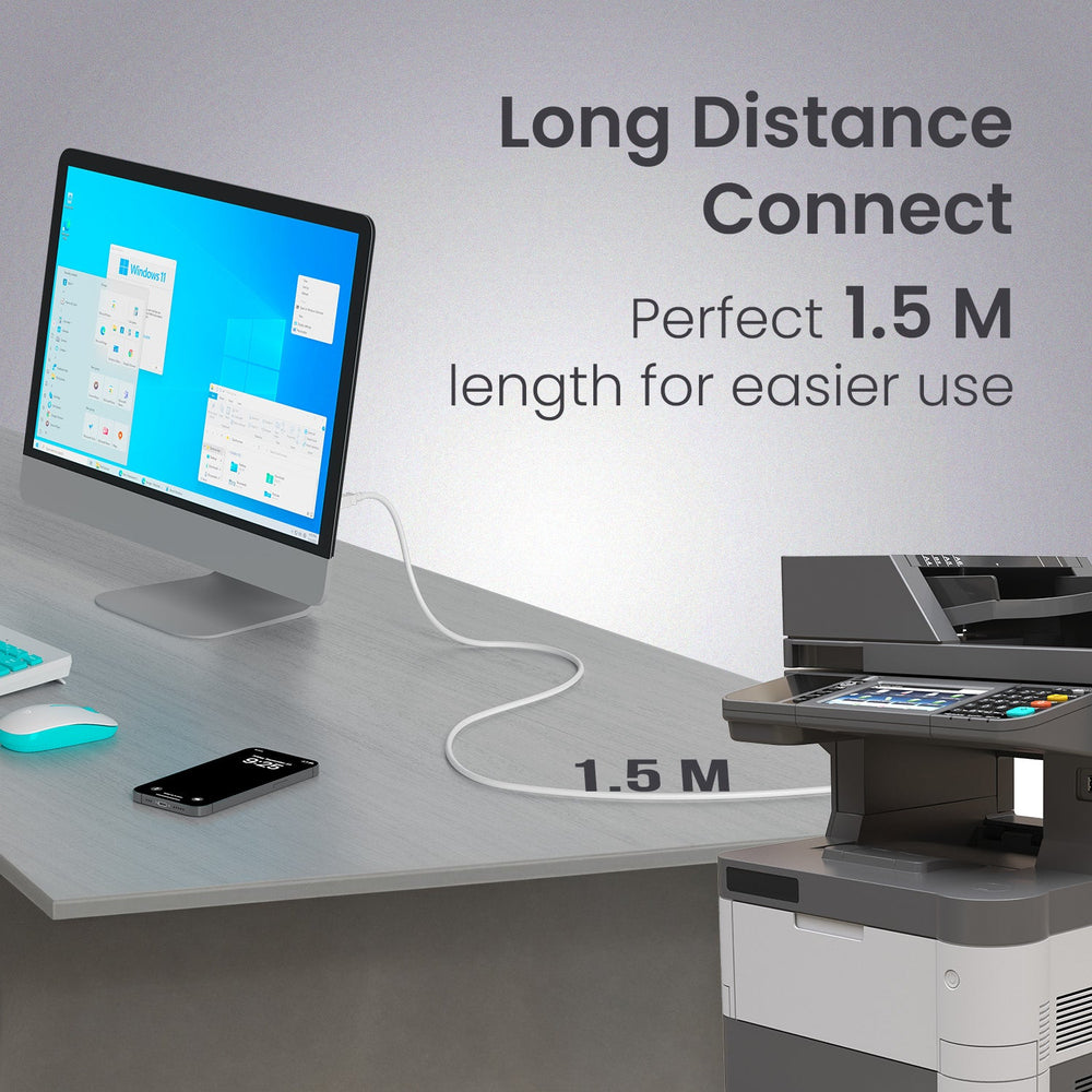 Printlink 1.5 - USB A To USB B For Printer 1.5M Cable