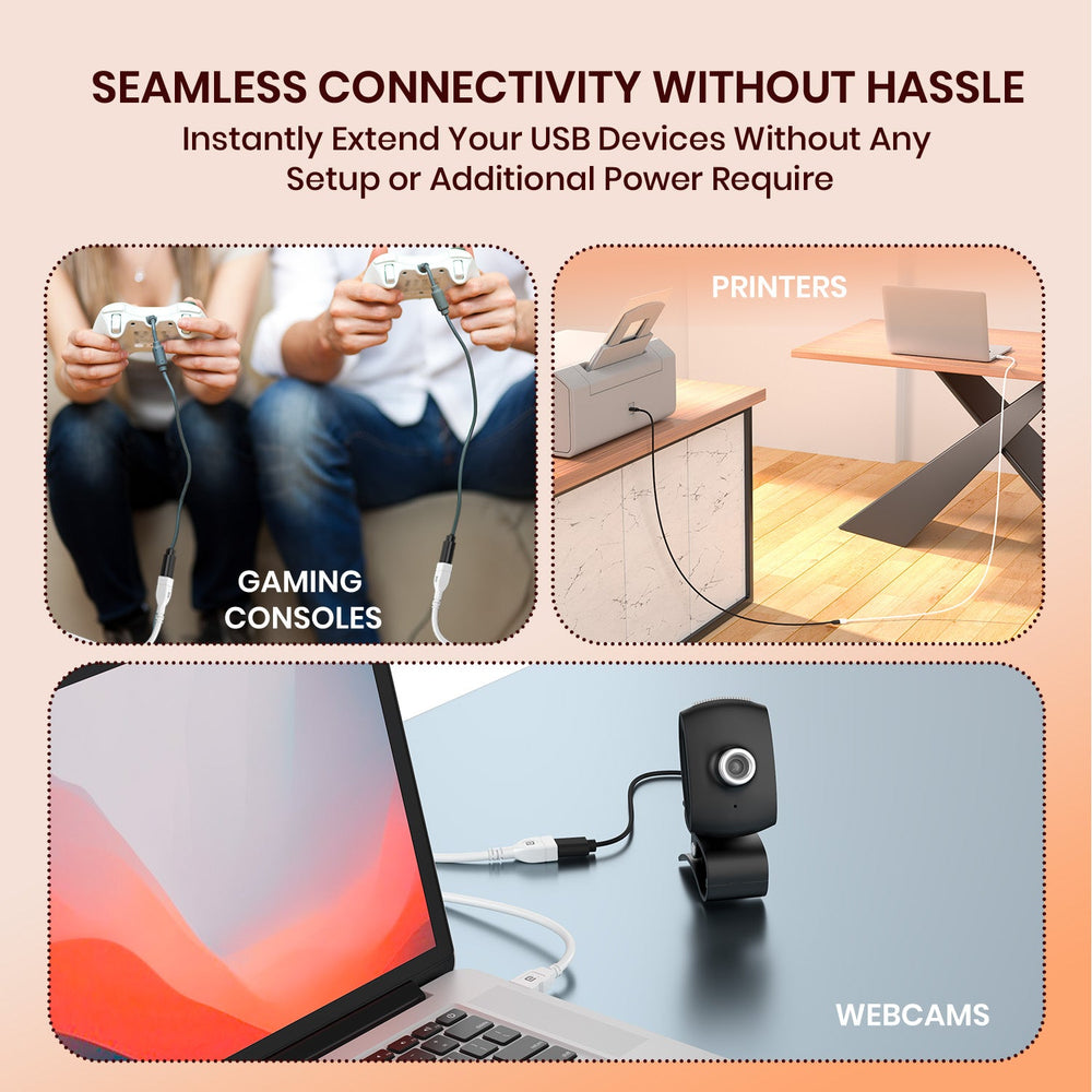 Uniconnect - USB Male To USB Female 3A  3M Cable