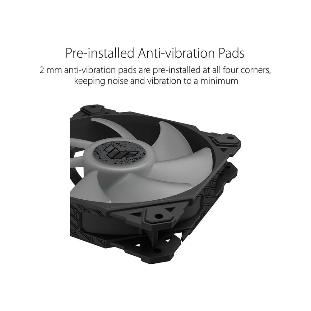 ASUS TUF Gaming TF120 120mm ARGB Cabinet Fans (Black) (Triple Pack)