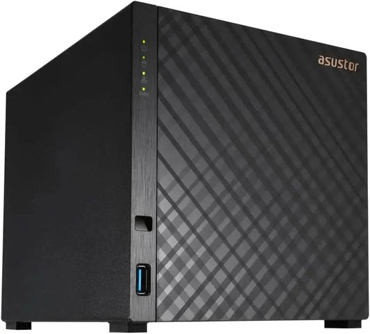 Asustor Drivestor 4 Gen 2 AS1204T, 4 Bay NAS, Quad-Core 1.7GHz CPU, 2.5GbE Port, 1GB DDR4, 3 USB 3.0, Network Attached Storage for Personal and Home Cloud Backup