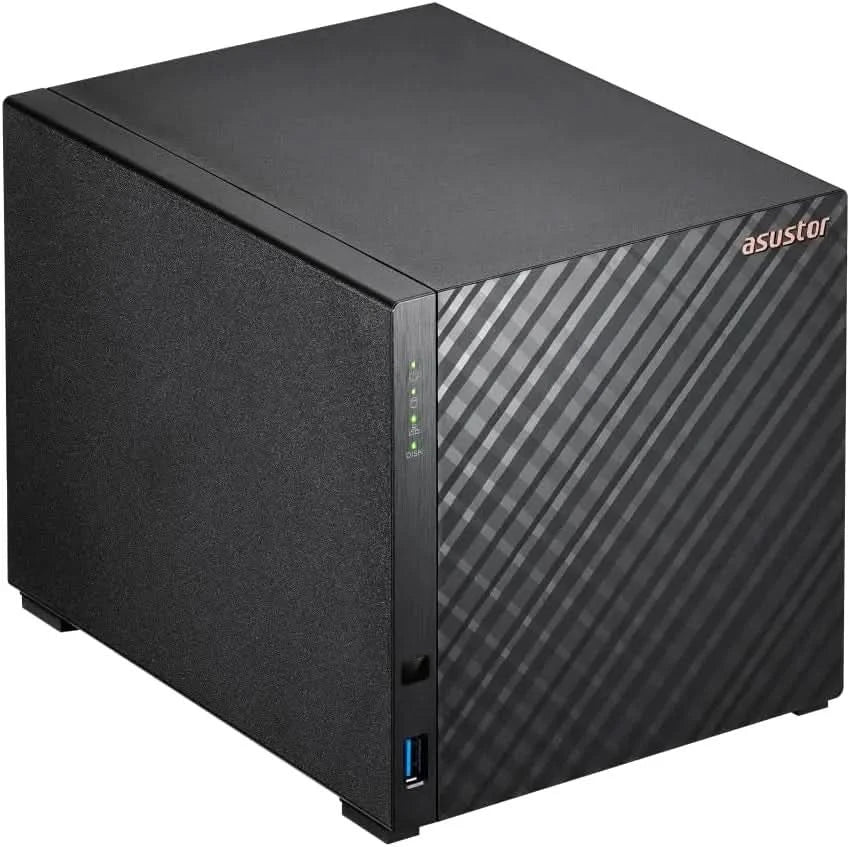 Asustor Drivestor 4 Gen 2 AS1204T, 4 Bay NAS, Quad-Core 1.7GHz CPU, 2.5GbE Port, 1GB DDR4, 3 USB 3.0, Network Attached Storage for Personal and Home Cloud Backup