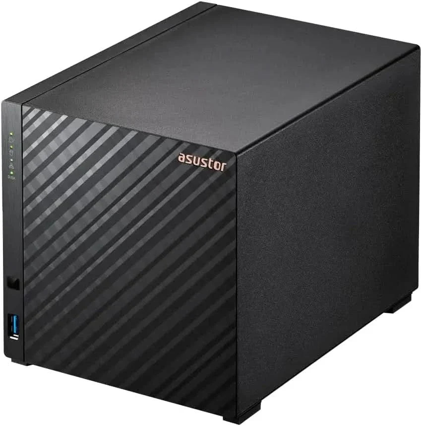 Asustor Drivestor 4 Gen 2 AS1204T, 4 Bay NAS, Quad-Core 1.7GHz CPU, 2.5GbE Port, 1GB DDR4, 3 USB 3.0, Network Attached Storage for Personal and Home Cloud Backup