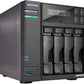 Asustor Lockerstor 4 Gen2 AS6704T - 4 Bay NAS, Quad-Core 2.0 GHz CPU, 4 M.2 NVMe Slots, Dual 2.5GbE, Upgradable to 10GbE, 4GB DDR4 RAM, Network Attached Storage