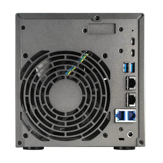 Asustor Lockerstor 4 Gen3 AS6804T, 4 Bay NAS, AMD Ryzen Quad-Core 2.3 GHz, 16GB RAM ECC DDR5, 4 M.2 NVMe Slots, Dual 5GbE and Dual 10GbE Port, USB4 Type-C, Network Attached Storage