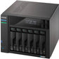 Asustor Lockerstor 6 Gen2 AS6706T - 6 Bay NAS, Quad-Core 2.0 GHz CPU, 4X M.2 NVMe Slots, Dual 2.5GbE, Upgradable to 10GbE, 8GB DDR4 RAM, Content Creation Network Attached Storage