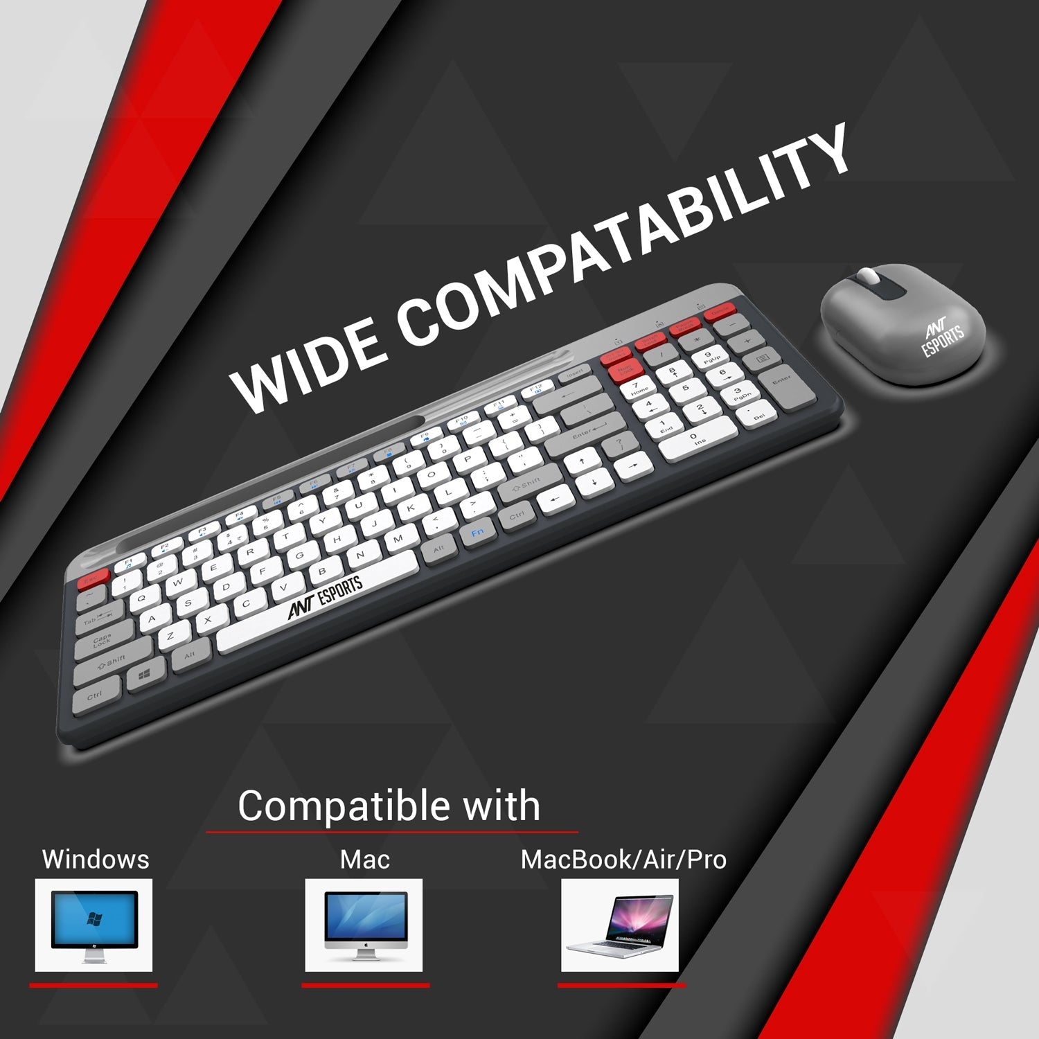 ANT ESPORTS WIRELESS KEYBOARD AND MOUSE COMBO (GARY) WKM22 (ETA-SD-20221009069)(ETA-SD-20221009067)