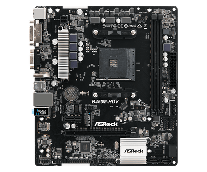 ASROCK B450M HDV AMD AM4 MOTHERBOARD