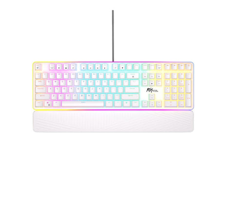 ROYAL KLUDGE RK918 Full Size Wired Mechanical Gaming Keyboard ( White ) ( Brown Switch )