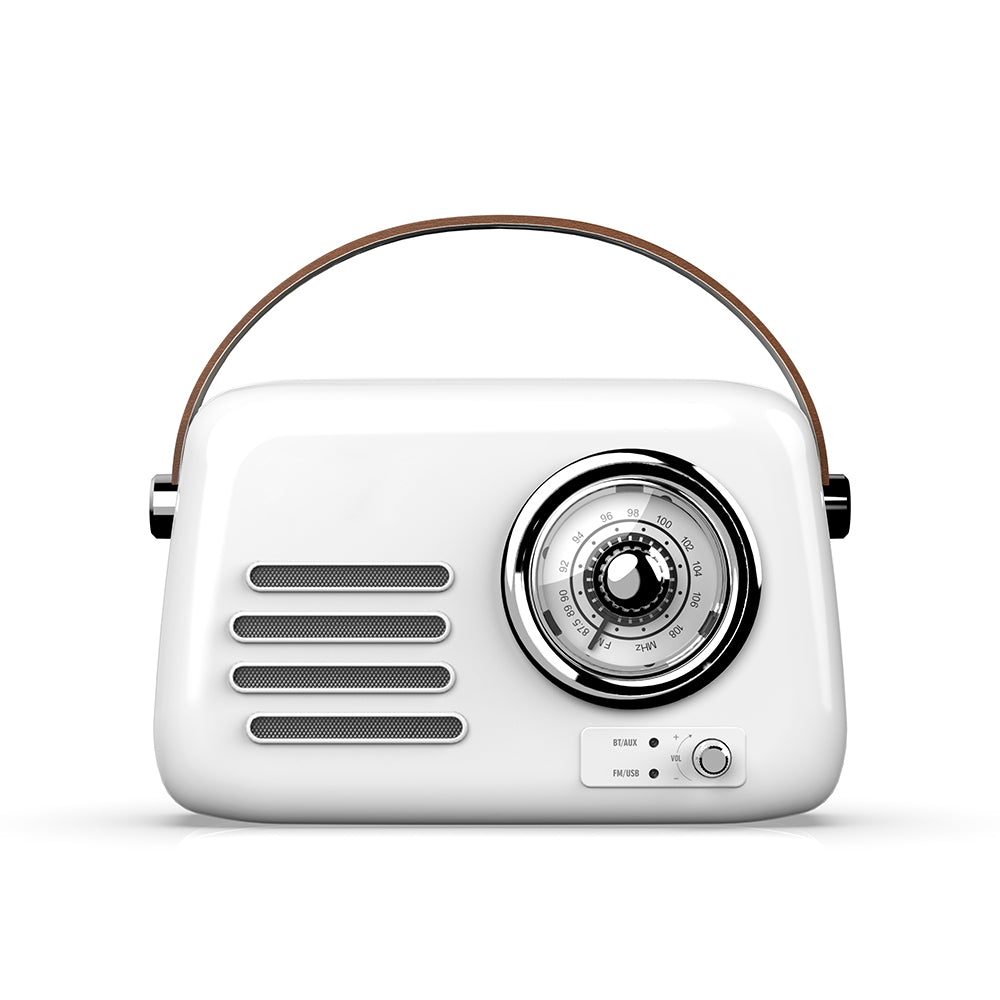 BT15 Retro Portable Wireless Bluetooth Speaker with Analog Control FM/USB & AUX Input (14W RMS Output)