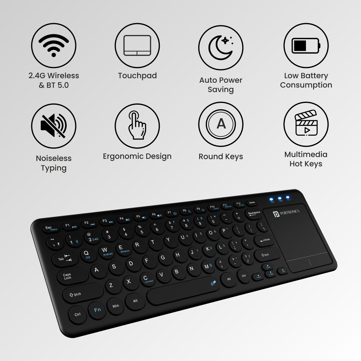 Bubble Pro Wireless Keyboard with Touchpad