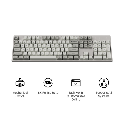 Keychron C2 Pro 8K QMK Wired Custom Mechanical Keyboard
