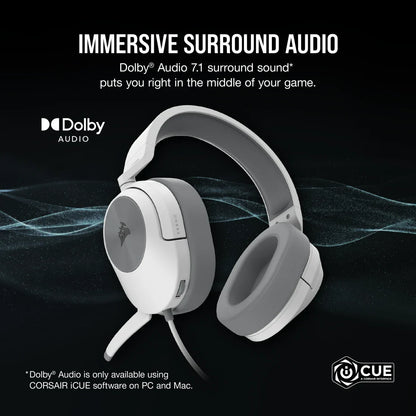 CORSAIR HS55 SURROUND HEADSET WHITE CA-9011266-AP