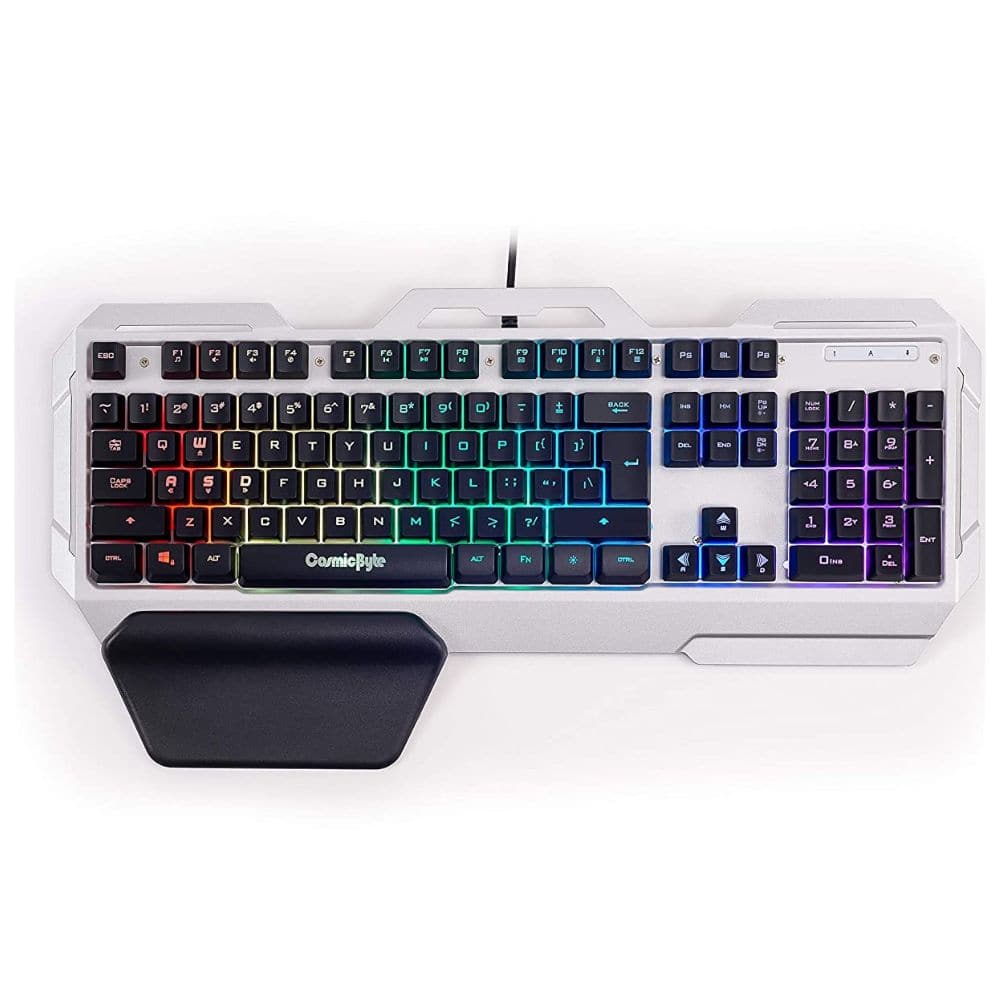 COSMIC BYTE CB-GK-06 Galactic Full Size Membrane Wired Gaming Keyboard ( Black / Silver )