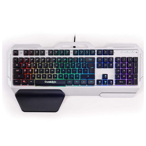 COSMIC BYTE CB-GK-06 Galactic Full Size Membrane Wired Gaming Keyboard ( Black / Silver )