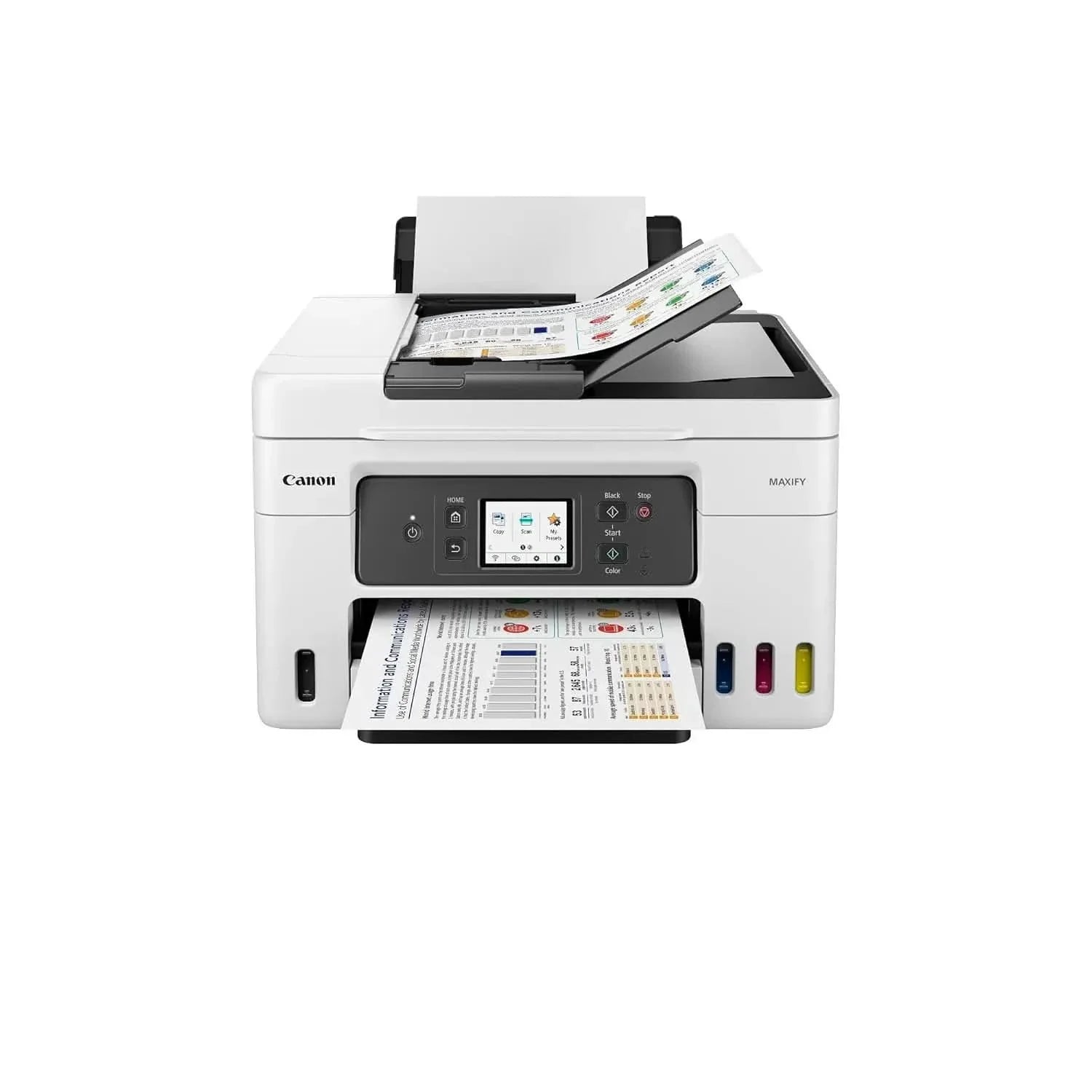 Canon MAXIFY GX4070 All in One WiFi Inktank Printer with FAX (Upto 6000 Mono Prints and 14000 Colour Prints) for Office, White