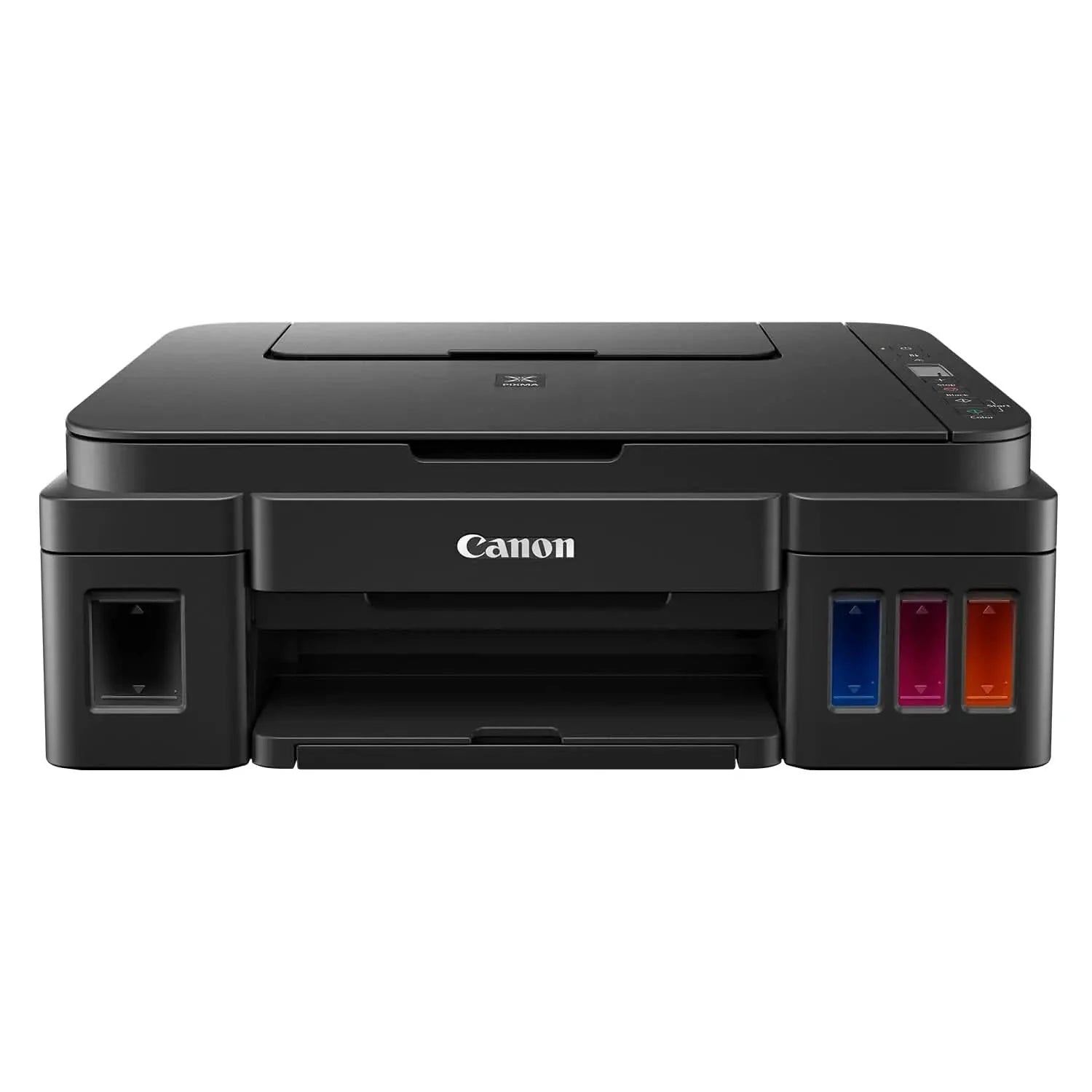 Canon PIXMA MegaTank G2012 All in One Inktank Colour Printer with 2 Additional Black Ink Bottles (Per Black Bottle Yield 6000 Prints and Colour 7000 Prints) for Home/Office