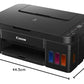 Canon PIXMA MegaTank G2012 All in One Inktank Colour Printer with 2 Additional Black Ink Bottles (Per Black Bottle Yield 6000 Prints and Colour 7000 Prints) for Home/Office