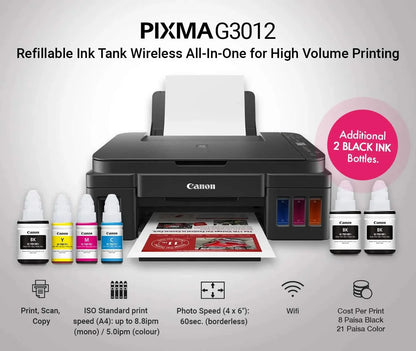 Canon Pixma G3012 All-in-One Wireless Ink Tank Colour Printer