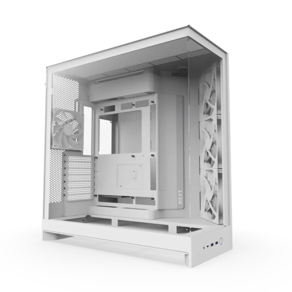 NZXT H9 Flow 2025 Edition EATX Mid Tower Cabinet (White)