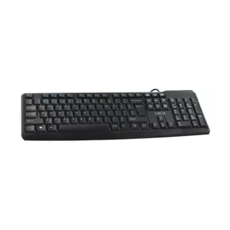 CIRCLE Caliber Full Size Membrane Wired Gaming Keyboard ( Black )