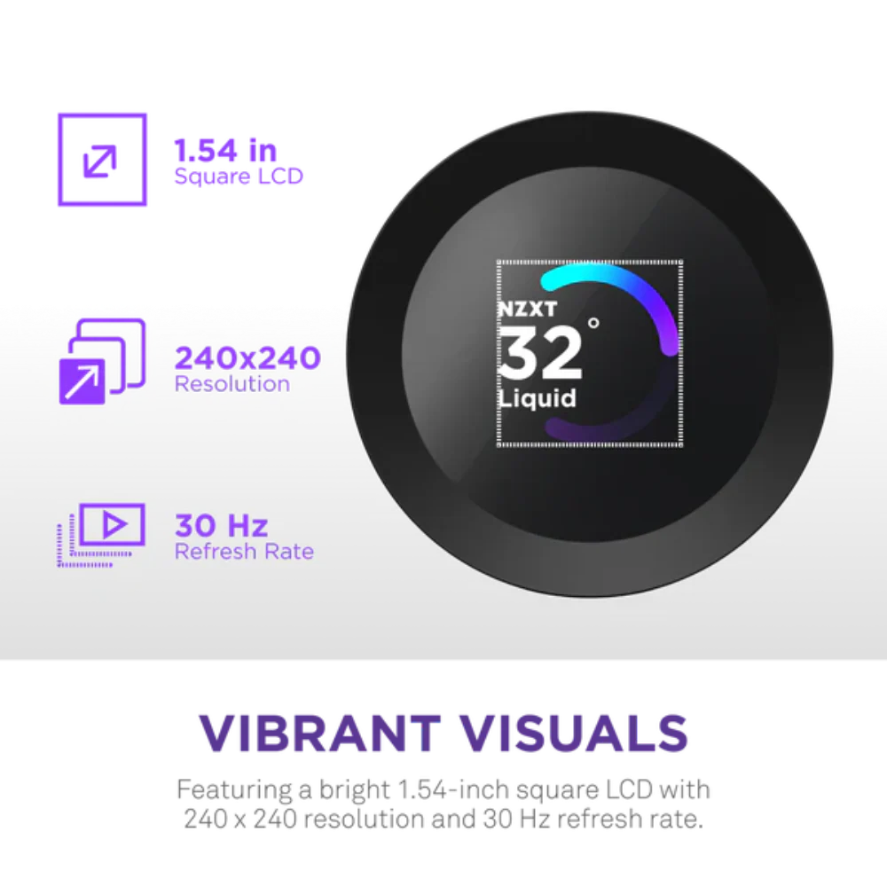 NZXT Kraken Plus 360 RGB 360mm CPU Liquid Cooler ( With LCD Display ) ( Black ) - Mehta Brothers Shop