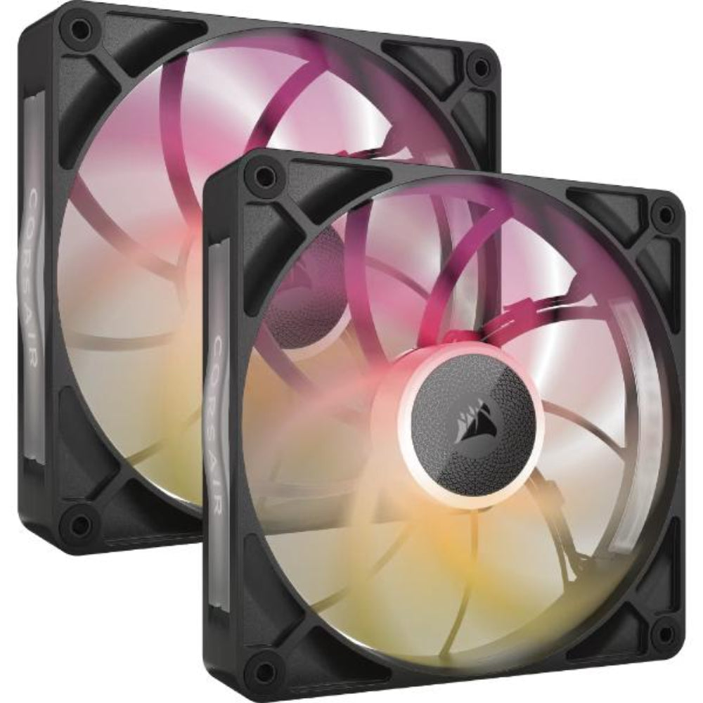 CORSAIR ICUE Link RX140 MAX 140mm RGB PWM Thick Cabinet Fans ( Black ) ( Dual Pack )