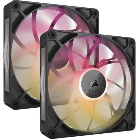 CORSAIR ICUE Link RX140 MAX 140mm RGB PWM Thick Cabinet Fans ( Black ) ( Dual Pack )