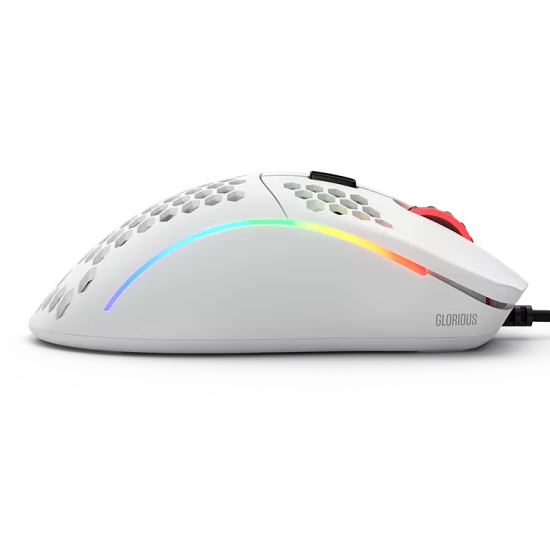GLORIOUS Model D Wired Ergonomic Gaming Mouse ( GLO-MS-DW-MW ) ( 12000DPI / 6 Macro Buttons ) (Matte White)