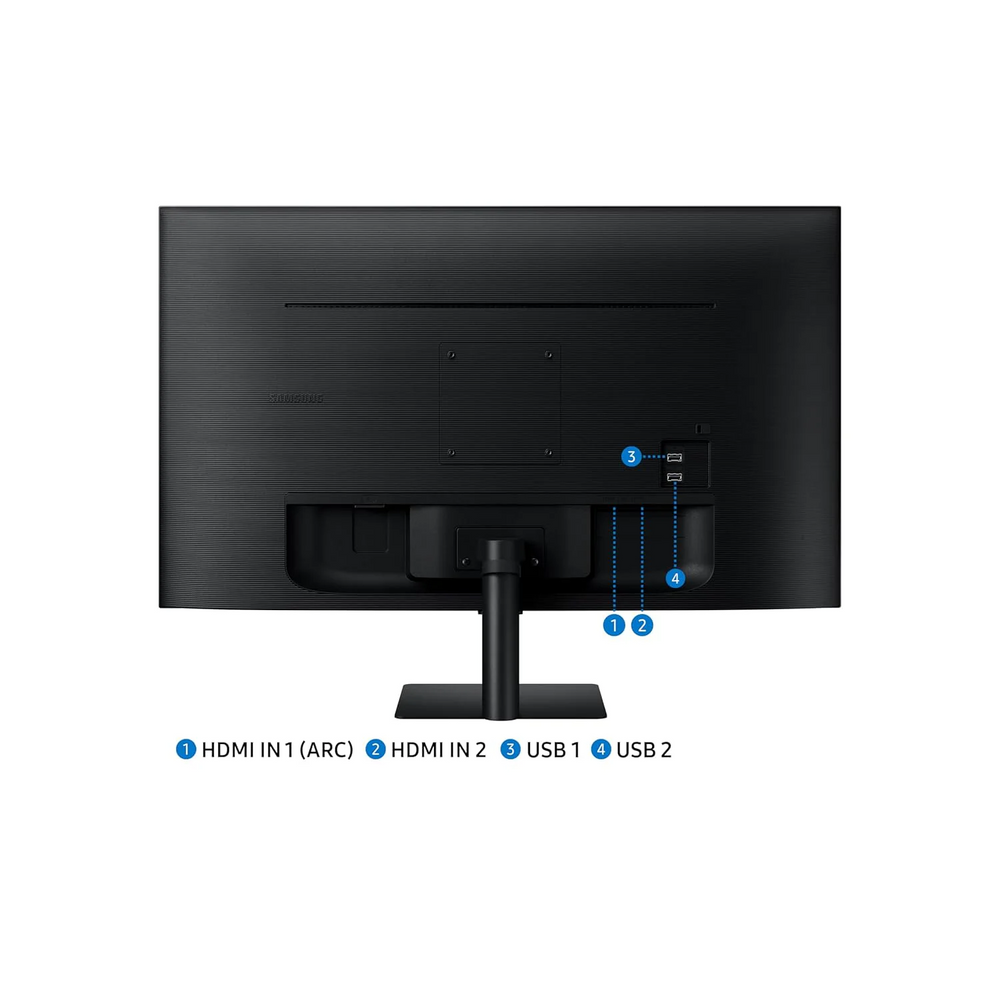 SAMSUNG M5 LS27DM500EWXXL 27 Inch FHD 60Hz IPS Panel 72% SRGB 4MS AMD Freesync Smart Monitor